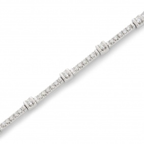White Gold Diamond Tennis Bracelet 0.87ct TDW White Gold Diamond Tennis Bracelet 0.87ct TDW